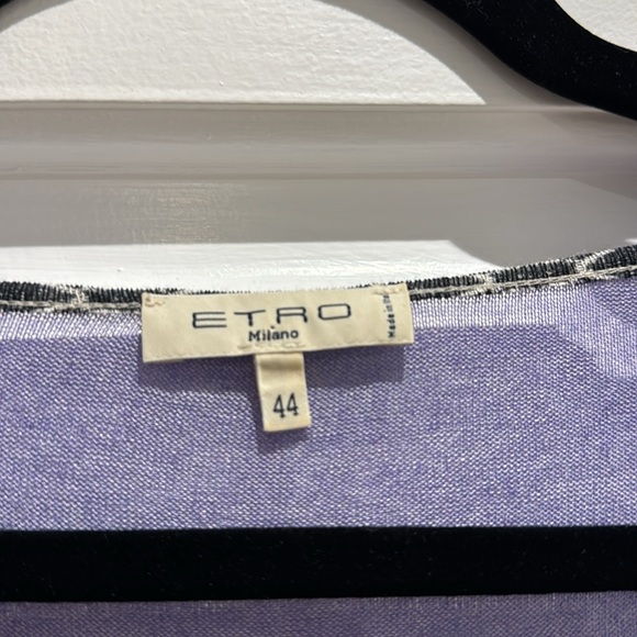 Purple paisley ETRO tunic - size 44 European - Picture 3 of 4
